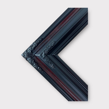 14 x 18 In Stock Ready To Ship - Traditional compo ornate wood frame, CHERRY WOOD with BLACK accents , wood picture ,canvas frame.