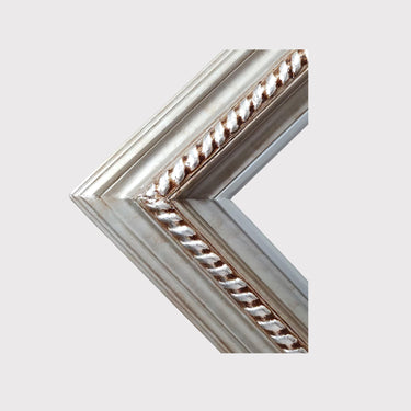30 x 40 In Stock Ready To Ship - Vintage Silver Picture Frame, Antique Style Ornate Frame, Custom Picture Frame, Shabby, Marble Silver