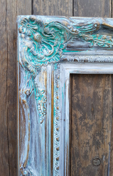 Colonial Shabby Chic Style Frame, white wash, wedding frame, nursery decor, french decor frames, shabby chic frame, Wood picture frame