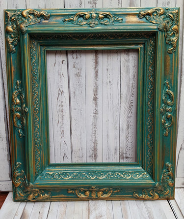 Baroque colonial Style Frame, AGED GOLD, wedding frame,ornate wood frame, french decor frames, shabby chic frame, Wood picture frame