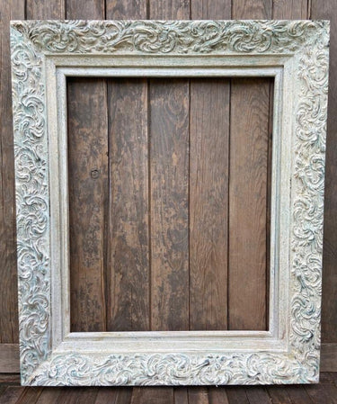 Victorian Style Wood ornate Picture Frame, Distressed White,canvas frame,Vintage frame, shabby chic frame, portrait frame,oil painting frame