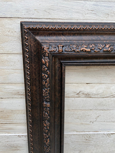 Classic compo ornate wood frame, vintage frame, wood picture frame,Rose Copper,canvas frame, custom picture frame, distressed, floral design