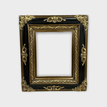 Baroque colonial Style Frame, antique gold,black frame,ornate wood frame,canvas frame, custom made frame, gold leaf, oil painting frame