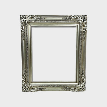 14 x 18 In Stock - Ready to Ship, Traditional compo XL ornate corners wood frame,SILVER Leaf, vintage wood picture frame, antique style