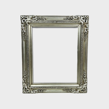 Traditional compo XL ornate corners wood frame,SILVER Leaf, vintage wood picture frame, antique style frame,custom picture frame,canvas