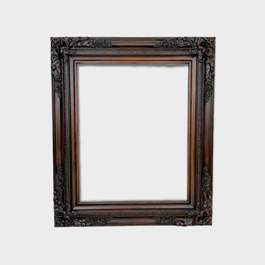 9 x 12 - In Stock - Ready to Ship, Traditional compo XL ornate corners wood frame, Dark Walnut, vintage wood picture frame, antique style