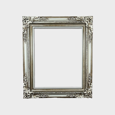 16 X 24 In stock ready to ship, Traditional compo XL ornate corners wood frame, Vintage Silver , vintage wood picture frame, antique style