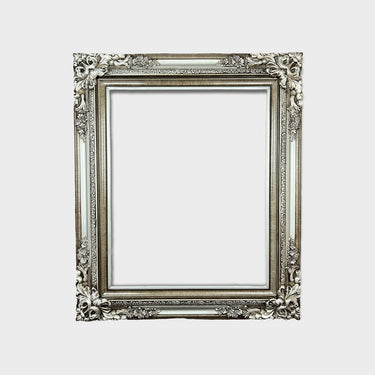 12 x 18 In stock ready to ship, Traditional compo XL ornate corners wood frame, Vintage Silver , vintage wood picture frame, antique style