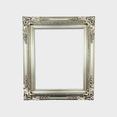 Traditional compo XL ornate corners wood frame,Silver Leaf, vintage wood picture frame, antique style frame,custom picture frame,canvas