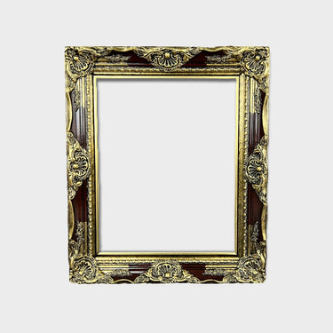 16 x 20 In Stock Ready to ship-Classic Colonial Style Wood Picture Frame,Dark Cherry with gold leaf frame, compo frame,ornate frame