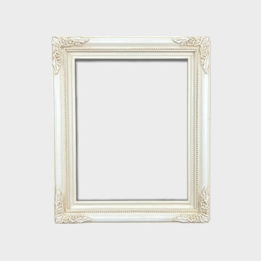 12 X 18 In Stock Ready to ship-Traditional French style ornate wood frame, IVORY STAIN, hand painted ,vintage style wood picture