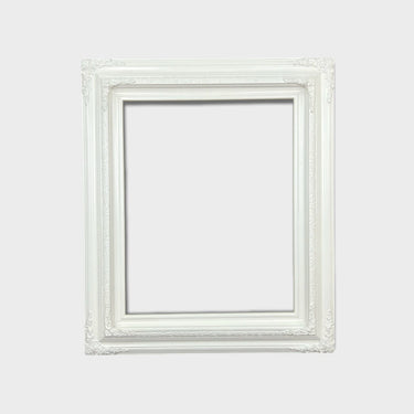 Traditional compo ornate wood frame, PURE WHITE , white wood picture frame,canvas frame, photo frame, custom sizes avialable