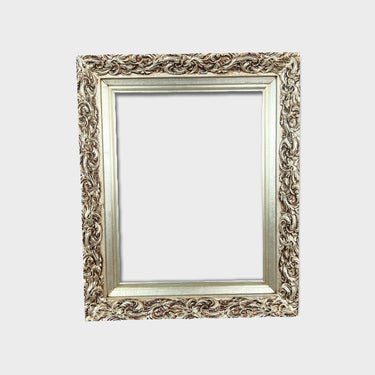 Victorian Style Wood Picture Frame, SILVER LEAF , canvas frame ,Vintage frame,colonial style, custom made sizes, ornate wood frame, handmade