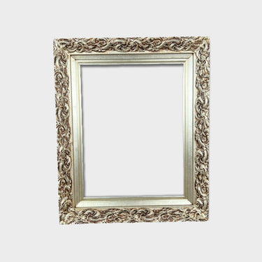 Victorian Style Wood Picture Frame, SILVER LEAF , canvas frame ,Vintage frame,colonial style, custom made sizes, ornate wood frame, handmade