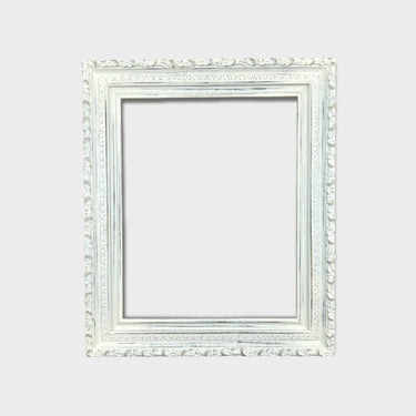 12 x 16 In Stock - Ready to Ship Vintage style wood picture frame with compo trims. antique style frame,custom frame,white frame,