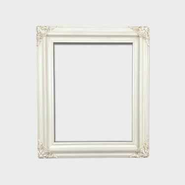 8 x 10 In Stock - Ready to Ship, Classic compo Ornate wood frame, IVORY STAIN, hand painted ,vintage style wood picture frame,custom