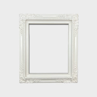 22 x 28 In Stock - Ready to Ship, Traditional compo XL ornate corners wood frame, PURE WHITE ,vintage picture frame, antique style frame,
