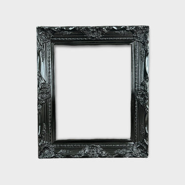 Classic Colonial Style Wood Picture Frame, HIGH GLOSS BLACK, vintage style frame,ornate frame, photo, canvas frames,custom sizes available