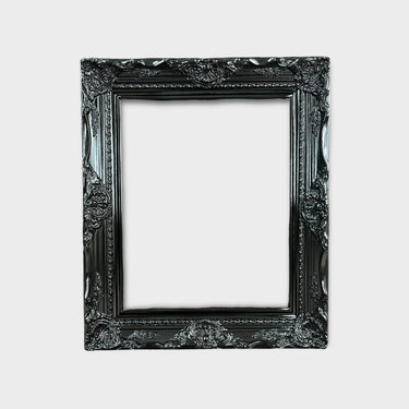Classic Colonial Style Wood Picture Frame, HIGH GLOSS BLACK, vintage style frame,ornate frame, photo, canvas frames,custom sizes available