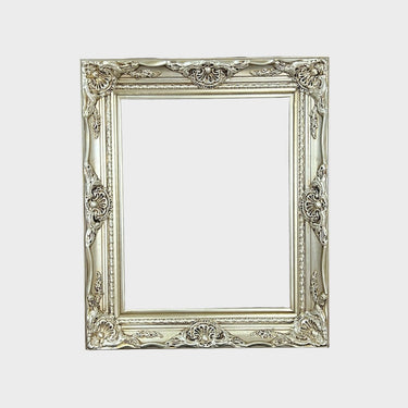 Classic Colonial Style Wood Picture Frame, silver leaf frame,canvas frame,antique style, ornate wood frame, custom made, hand made