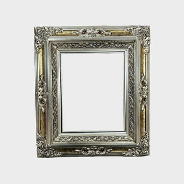 Baroque Victorian Style Frame, antique silver, wedding frame,colonial decor,vintage frame,custom wood picture frame,ornate frame,silver leaf