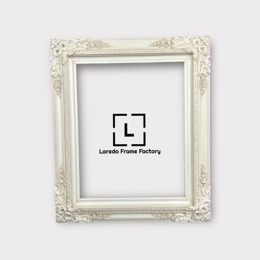 9 x 12 In stock ready to ship. - Traditional compo XL ornate corners wood frame, Ivory ,vintage wood picture frame, cream ivory