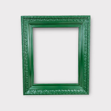 8 x 10 In Stock Ready to ship-Classic wood picture frame, GREEN ornate frame, floral details, antique frame, vintage frame, custom picture