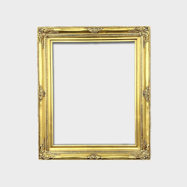 18 x 24 In Stock - Ready to Ship Classic Colonial narrow version ornate Wood Picture Frame, gold leaf, hand carved edges,canvas frame,