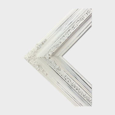 6 x 8 In Stock - Ready to Ship, Traditional compo ornate wood frame, DISTRESSED WHITE, white wood picture frame,canvas frame,
