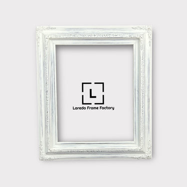 6 x 8 In Stock - Ready to Ship, Traditional compo ornate wood frame, DISTRESSED WHITE, white wood picture frame,canvas frame,
