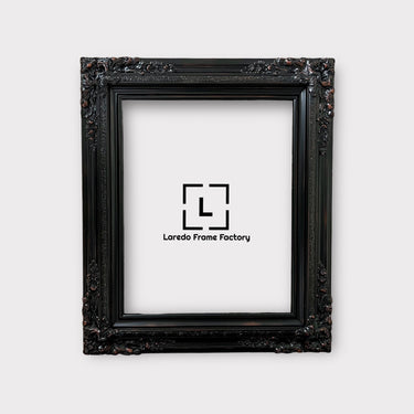 24 x 36 In Stock - Ready to Ship Traditional compo XL ornate corners wood frame, distressed BLACK, vintage wood picture frame, antique