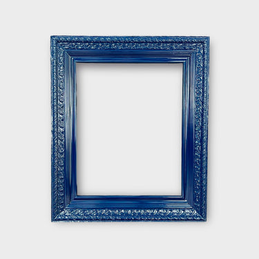 14 X 18 In Stock Ready to ship-Classic wood picture frame, BLUE ornate frame, floral details, antique frame, vintage frame, custom picture