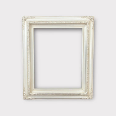 16 x 20 In Stock - Ready to Ship Traditional compo ornate wood frame, IVORY FINISH, white wood picture frame,canvas frame, portrait frame,