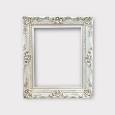 Classic Colonial Style Wood Picture Frame, IVORY FINISH, vintage white frame,ornate frame,photo frame,canvas frames,custom sizes
