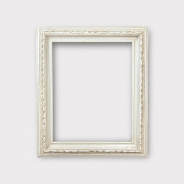 16 x 20 In Stock - Ready to Ship custom wood frame with compo ornate trim, IVORY FINISH frame,canvas frame,photo frame, custom made green