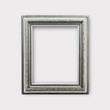 Classic style wood picture frame, crackle finish, silver leaf frame, wood frame, wedding frame, bridal picture frame, antique style frame