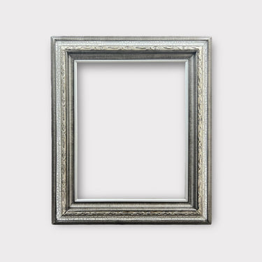 8 x 10 In stock ready to ship, Classic style wood picture frame, crackle finish, silver leaf frame, wood frame, wedding frame, canvas frame