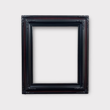 9 x 12 In Stock Ready to ship-Traditional compo ornate wood frame, CHERRY WOOD with BLACK accents , wood picture ,canvas frame