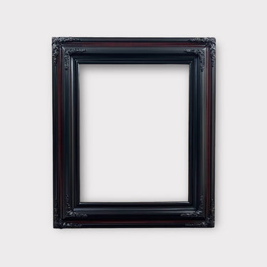 Traditional compo ornate wood frame, CHERRY WOOD with BLACK accents , wood picture ,canvas frame, portrait frame, vintage frame, photo frame