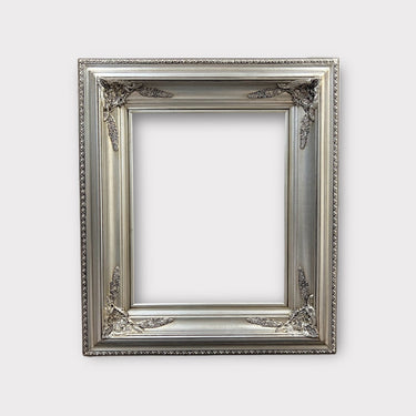 Classic Victorian Style Wood Picture Frame, ANTIQUE SILVER LEAF finish ,ornate frame,photo frame,canvas frames,custom sizes available