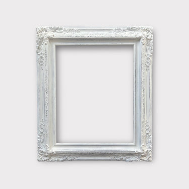 11 x 17 In stock ready to ship, Traditional compo XL ornate corners wood frame, distressed White,vintage wood picture frame, antique style
