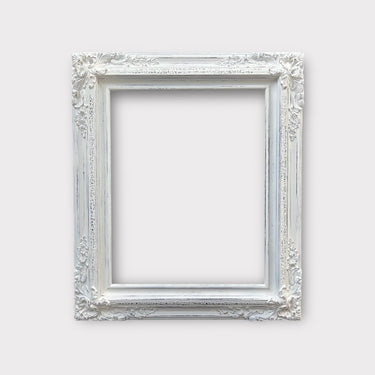 12 x 18 In stock ready to ship, Traditional compo XL ornate corners wood frame, distressed White,vintage wood picture frame, antique style