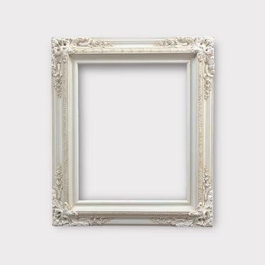 8 x 10 In stock ready to ship, Traditional compo XL ornate corners wood frame, Ivory ,vintage wood picture frame, antique style frame,