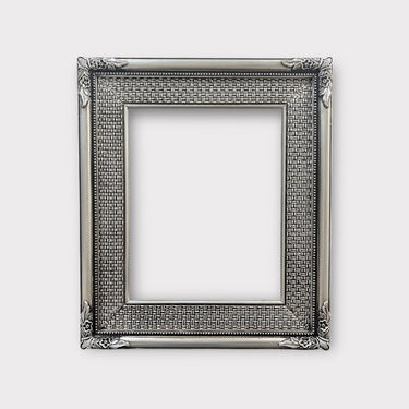 Victorian Style Wood Picture Frame, ANTIQUE SILVER LEAF finish,low profile, ornate frame,photo frame,canvas frames,custom sizes available