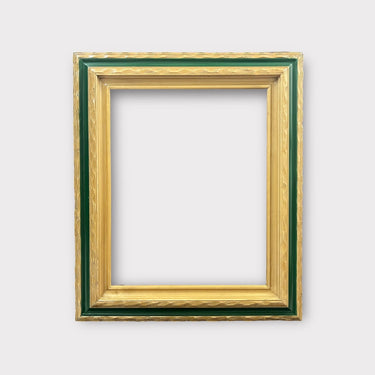 11 x 14 In Stock - Ready to Ship, Rustic western style wood picture frame, NATURAL FINISH with GREEN accent, distressed frame,