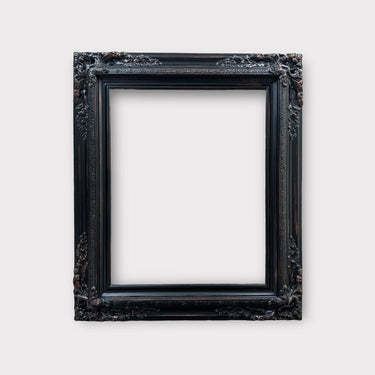16 X 24 In stock ready to ship, Traditional compo XL ornate corners wood frame, distressed BLACK, vintage wood picture frame, antique style