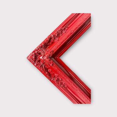 16 x 24 In Stock - Ready to Ship, Traditional compo XL ornate corners wood frame, High Gloss RED , vintage wood picture frame, antique
