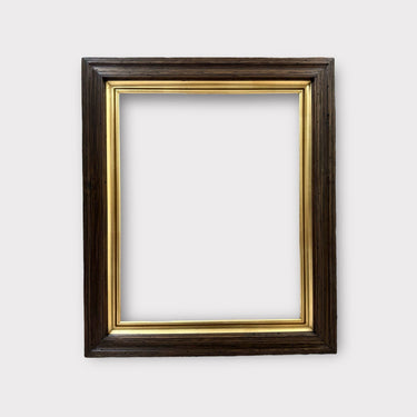 16 x 20 In Stock - Ready to Ship, Rustic wood frame, DARK WOOD with GOLD leaf liner, rustic picture frame, custom sizes available,
