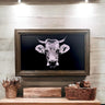 32" to 65" inch TV frame for Samsung The Frame TV and Frame Pro TV models, Rustic Dark Wood finish, not meant for use with other TVs.