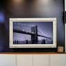 32" to 65" Inch Ornate frame for Samsung The Frame TV and Frame Pro TV models, Ivory finish, not meant for use with other TVs.